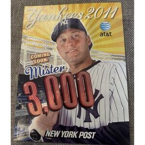New York Post New York Yankees Derek Jeter 3000 Hit 2011 Magazine